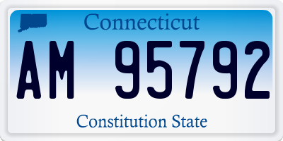 CT license plate AM95792