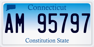 CT license plate AM95797