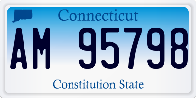 CT license plate AM95798