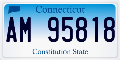 CT license plate AM95818