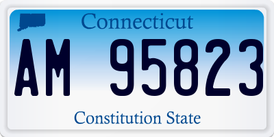 CT license plate AM95823