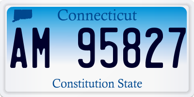 CT license plate AM95827