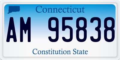 CT license plate AM95838