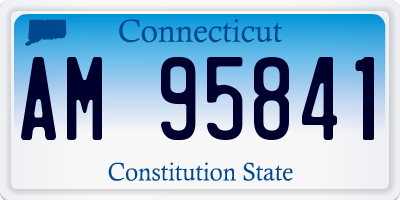CT license plate AM95841