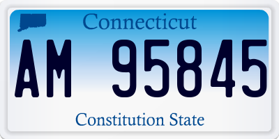CT license plate AM95845