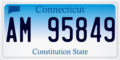 CT license plate AM95849