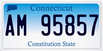 CT license plate AM95857