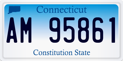 CT license plate AM95861