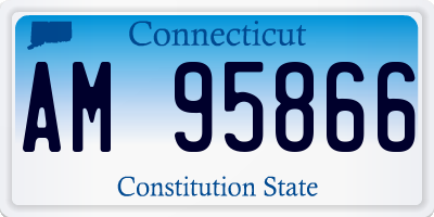 CT license plate AM95866