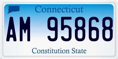 CT license plate AM95868