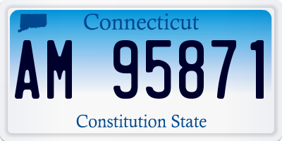 CT license plate AM95871