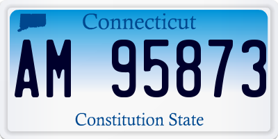 CT license plate AM95873