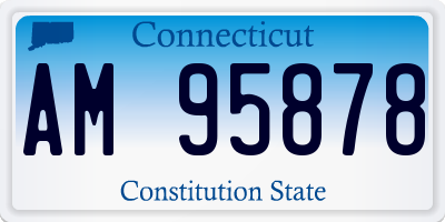 CT license plate AM95878