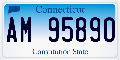 CT license plate AM95890