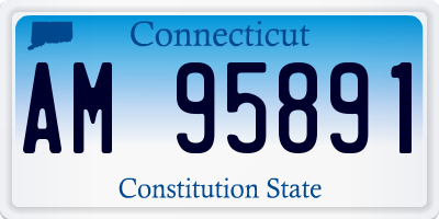 CT license plate AM95891