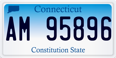 CT license plate AM95896