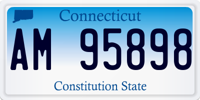 CT license plate AM95898