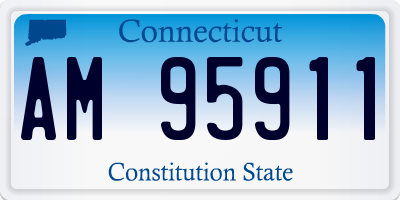 CT license plate AM95911