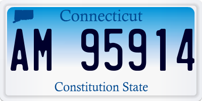 CT license plate AM95914