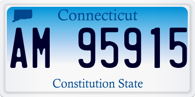 CT license plate AM95915