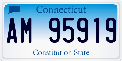 CT license plate AM95919