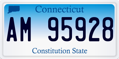 CT license plate AM95928