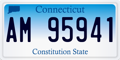 CT license plate AM95941