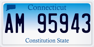 CT license plate AM95943