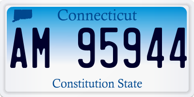 CT license plate AM95944