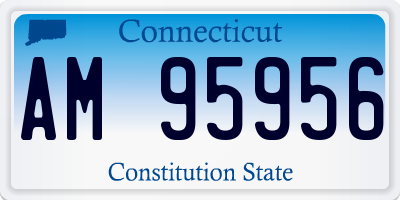 CT license plate AM95956