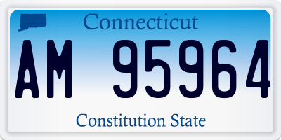 CT license plate AM95964