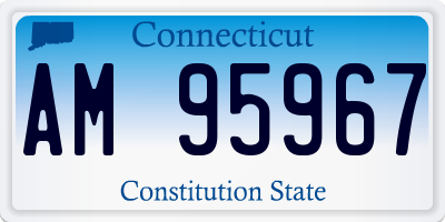 CT license plate AM95967