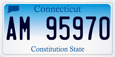 CT license plate AM95970