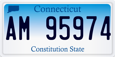 CT license plate AM95974