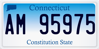 CT license plate AM95975