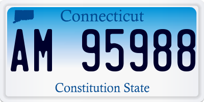CT license plate AM95988