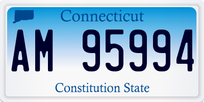 CT license plate AM95994