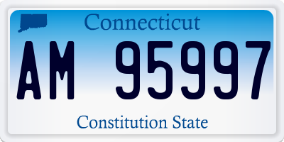 CT license plate AM95997