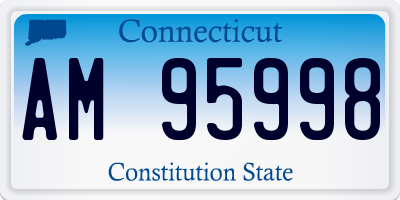 CT license plate AM95998