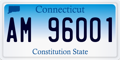 CT license plate AM96001