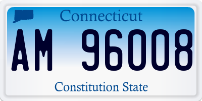 CT license plate AM96008