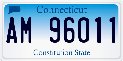 CT license plate AM96011