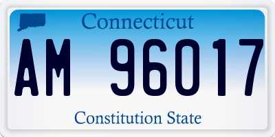 CT license plate AM96017