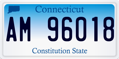 CT license plate AM96018