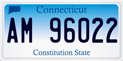 CT license plate AM96022