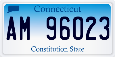 CT license plate AM96023