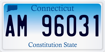 CT license plate AM96031
