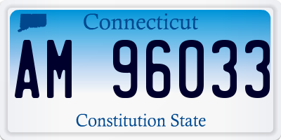 CT license plate AM96033