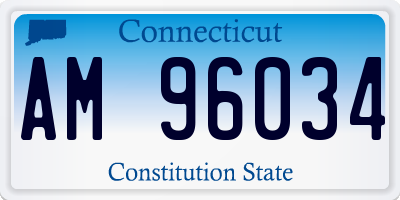 CT license plate AM96034
