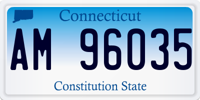 CT license plate AM96035